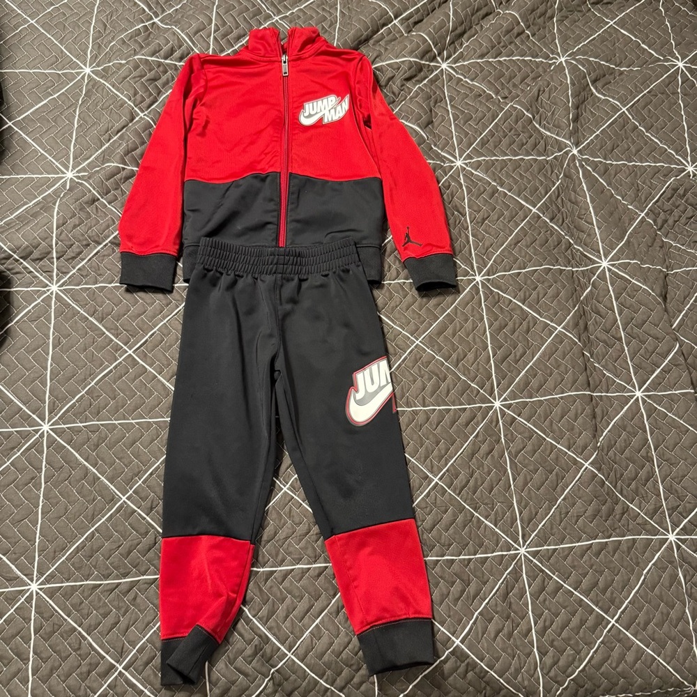 Jordan Red Apparel with Black Label